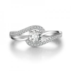 JZ114 Wedding jewelry silver engagement ring with cz